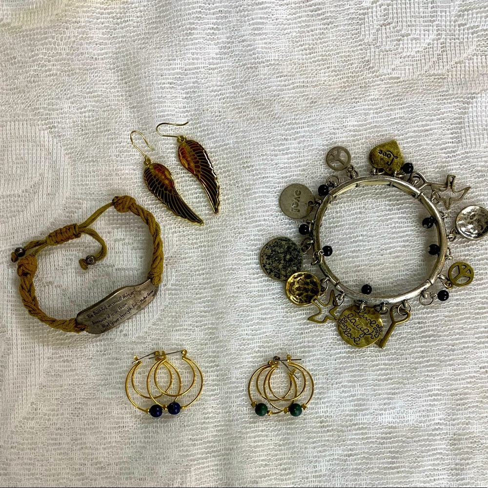 Jewelers Bundle- 2 bracelets 3 pairs of earrings